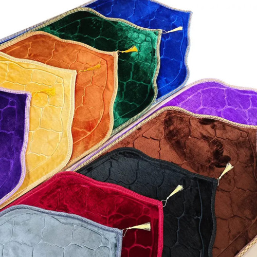 Portable Islamic Adult Prayer Mat (Orange Yellow)