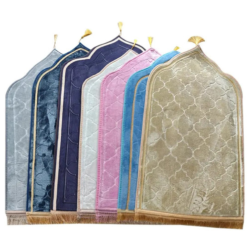 Portable Islamic Adult Prayer Mat (Purple)