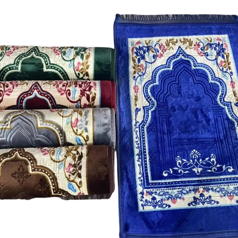 Comfort Muslim Prayer Mat (Blue Colour) + Free Quran And Siwak Comfort Muslim Prayer Mat (Blue Colour) + Free Quran And Siwak